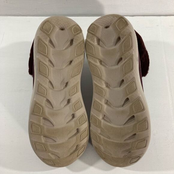 Skechers On The Go Women's 8.5 Burgundy Water Resistant Suede Ankle Boots Winter - Picture 7 of 11